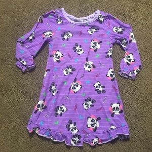 Panda nightgown pajamas purple size 24m